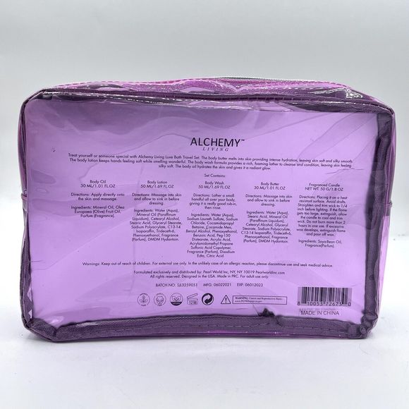 Alchemy Living Sweet Jasmine Gift Set Reusable Bag Body Oil, Wash, Lotion Candle - Picture 3 of 5
